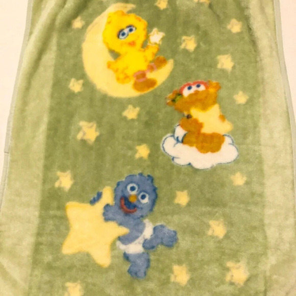2004 Sesame Beginnings  Baby Blanket Big Bird Zoe Grover 43.5 x 30 Inch - Picture 2 of 16